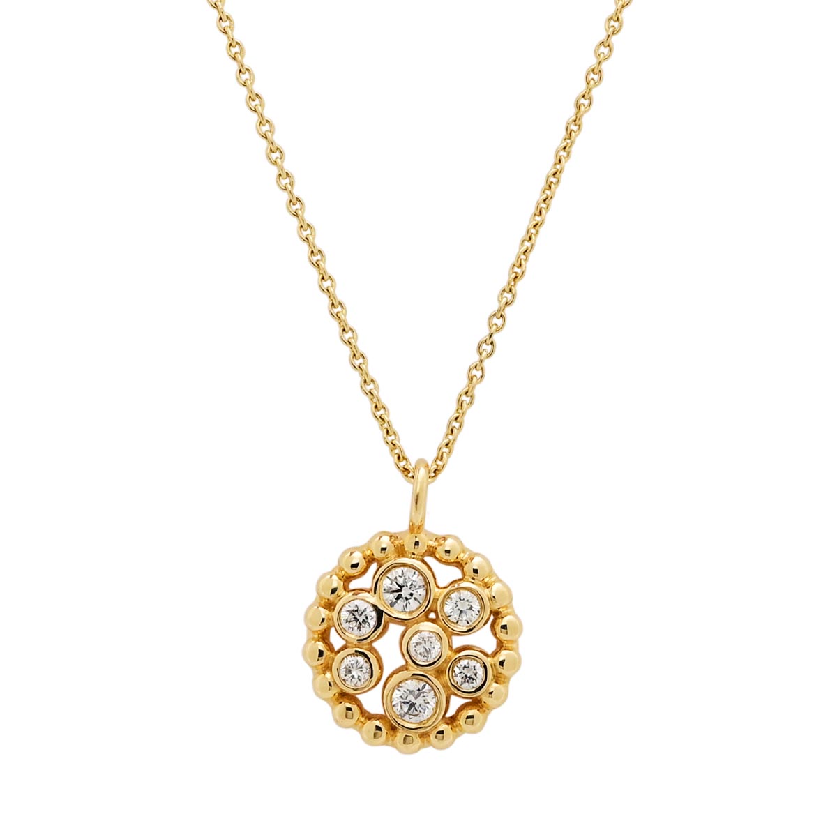 Diamond Necklace in 14kt Yellow Gold (1/10ct tw)