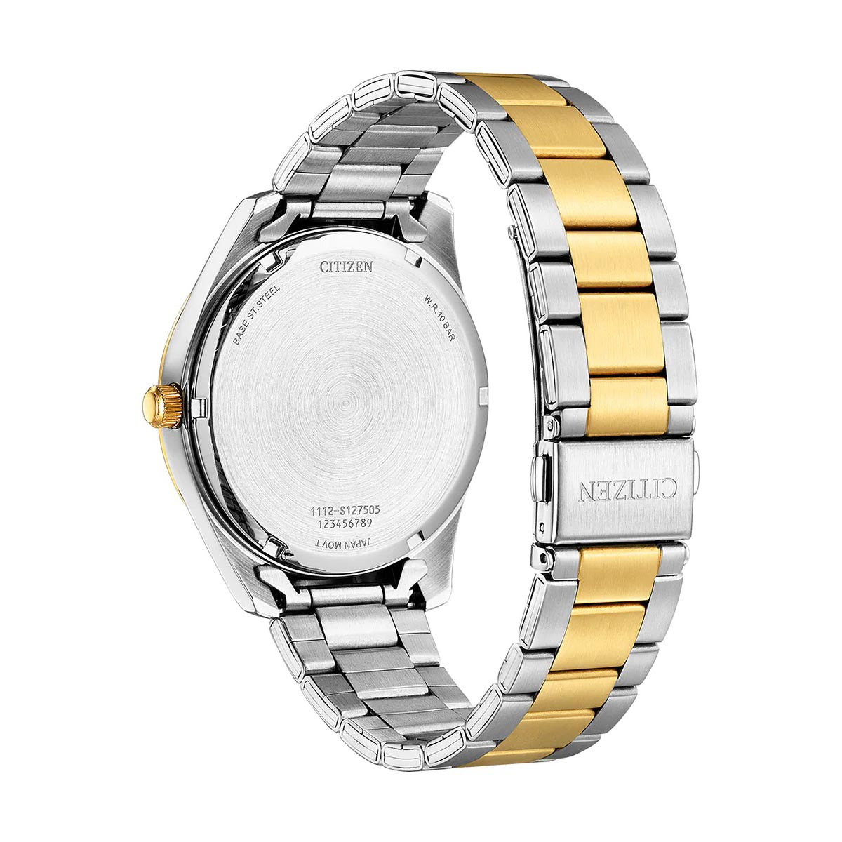 Citizen Mens Watch with Blue Dial and Stainless Steel and Yellow Gold Toned Bracelet (quartz movement)