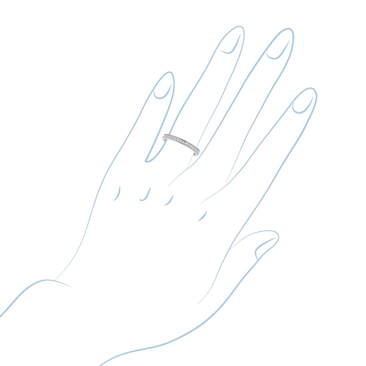 Diamond Channel Band in Platinum (1/4ct tw)