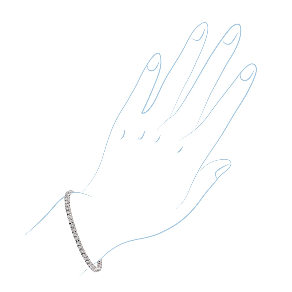 Diamond Tennis Bracelet in 18kt White Gold (5 1/3ct tw)