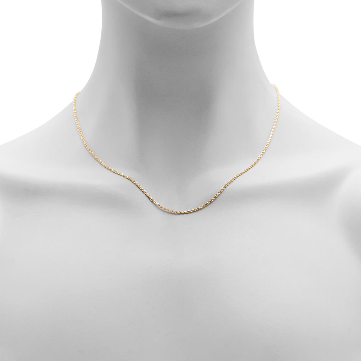 Diamond Cut Rope Chain in 14kt Yellow Gold  (18 inches and 1.5mm wide)