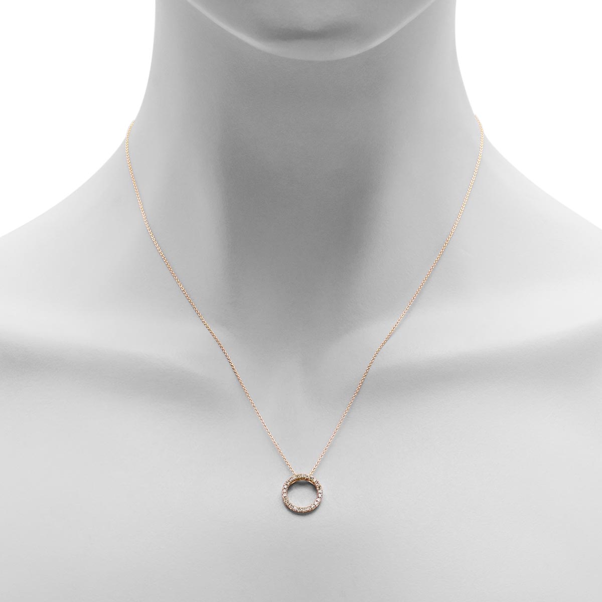 Diamond Circle Necklace in 14kt Yellow Gold (1/5ct tw)