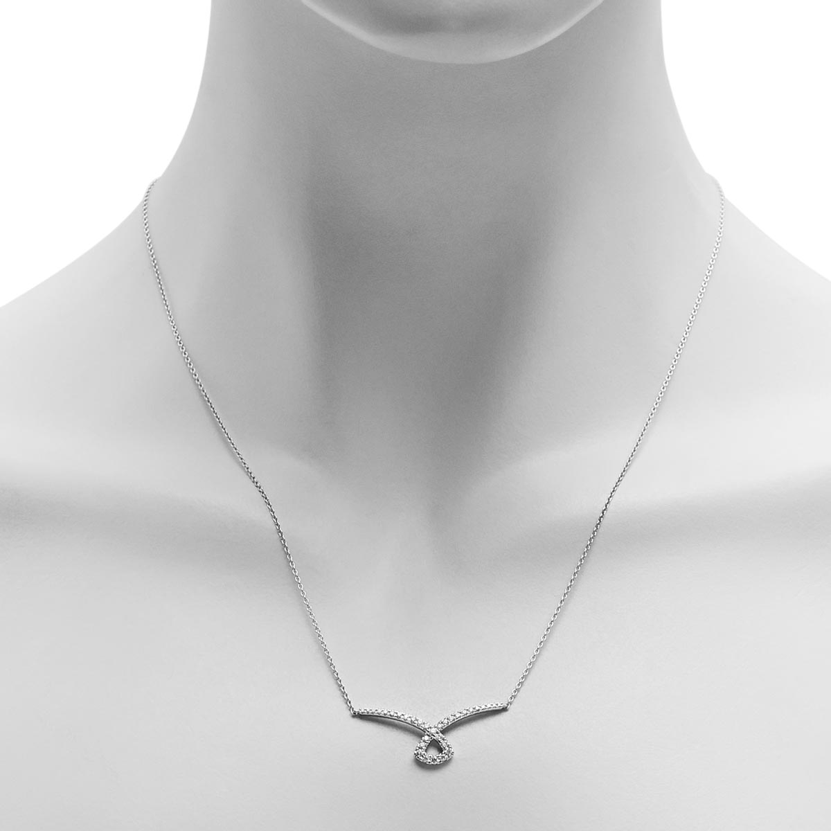 Diamond Necklace in 14kt White Gold (1/3ct tw)
