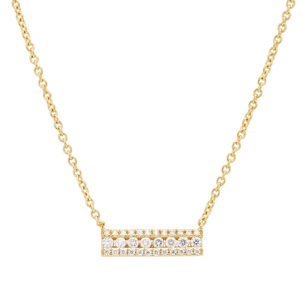 Diamond Bar Necklace in 14kt Yellow Gold with (1/4ct tw)