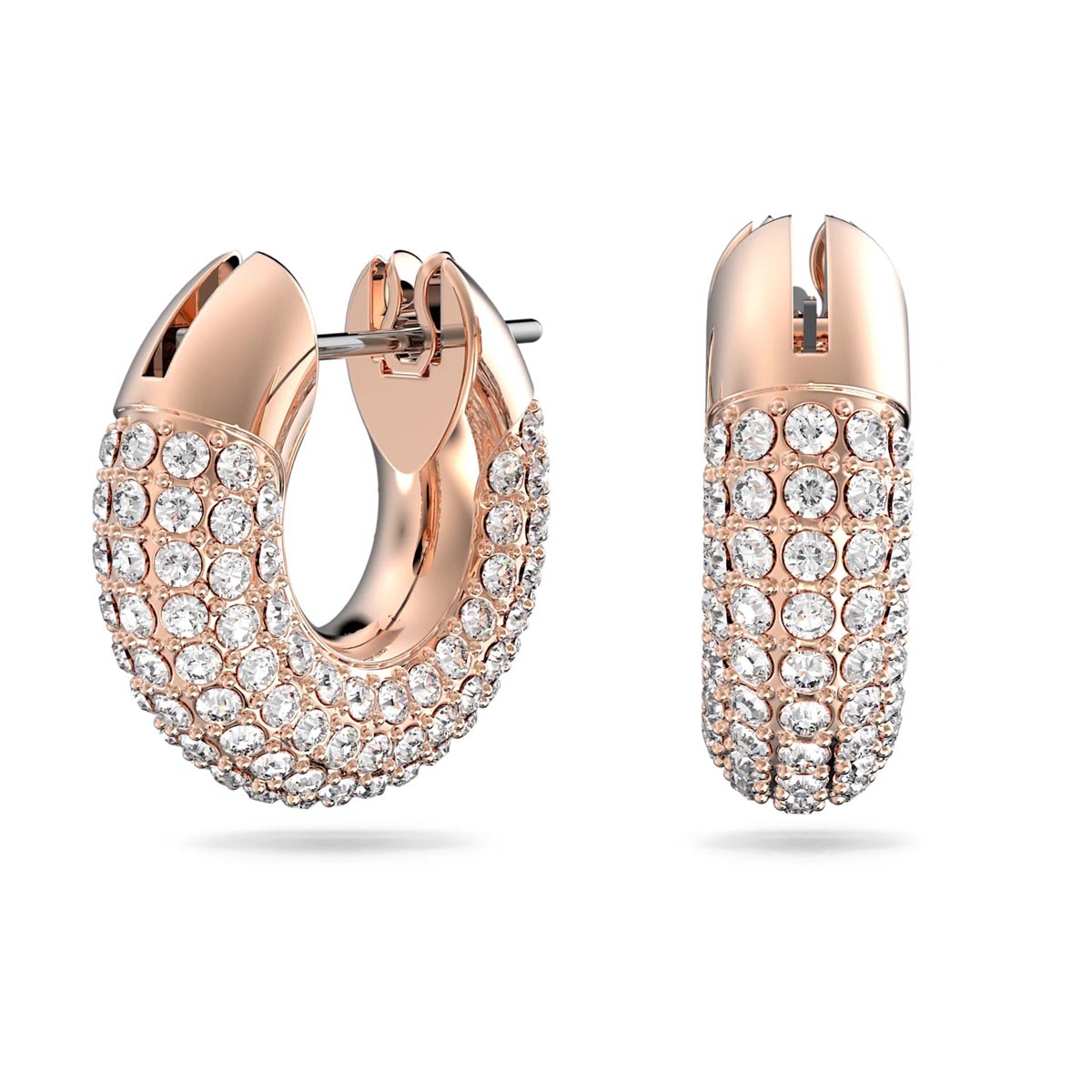 Swarovski Crystal Rose Dextera Hoop Earrings