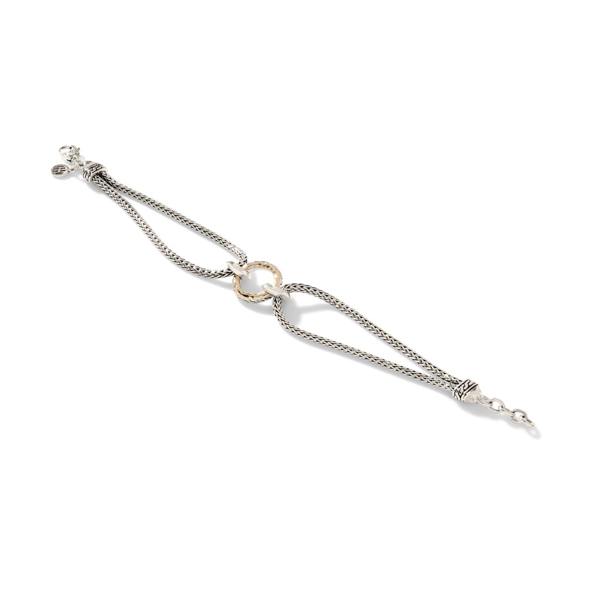 John Hardy Classic Chain Collection Palu Station Bracelet in Sterling Silver and 18kt Yellow Gold