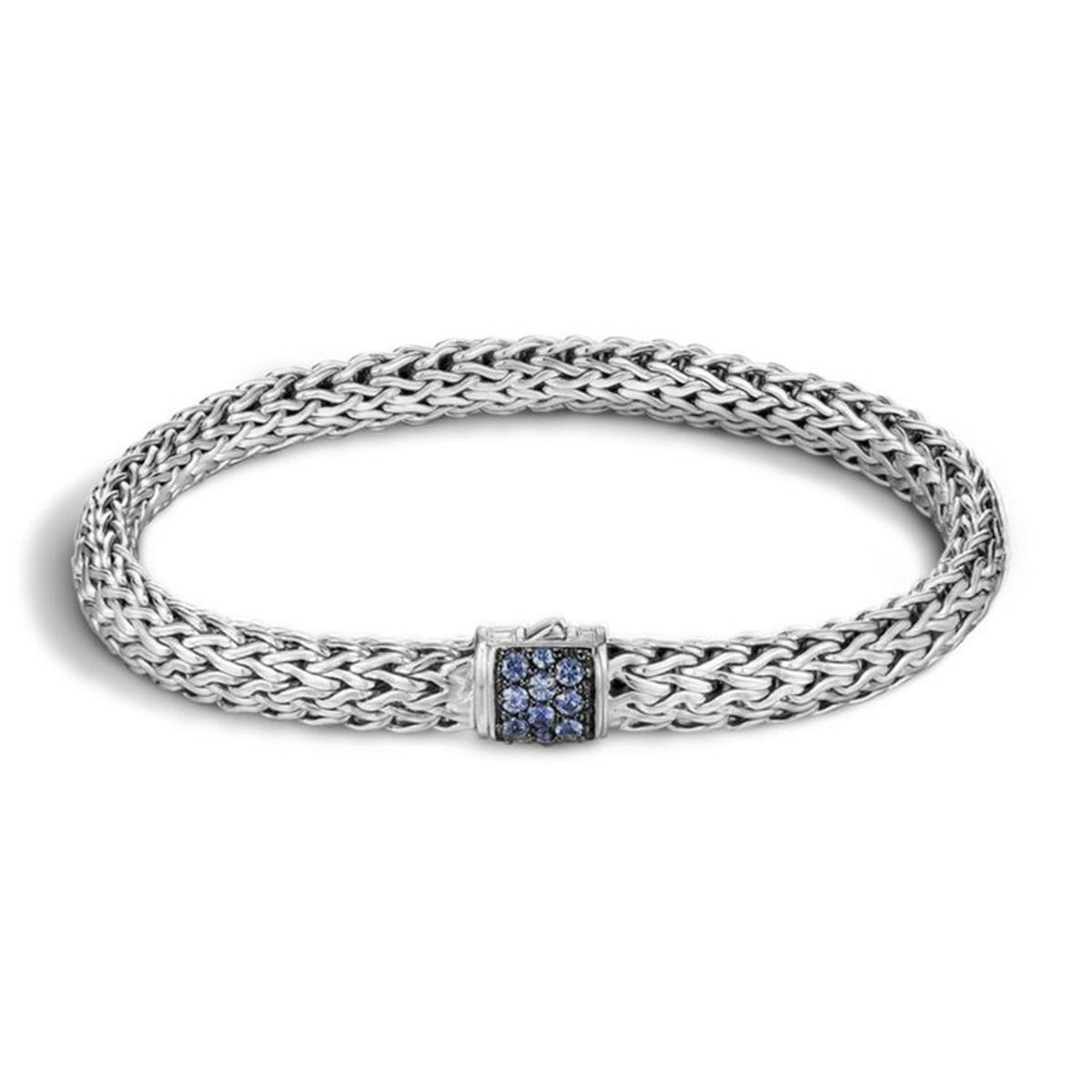 John Hardy Classic Chain Collection Blue Sapphire Bracelet Blue Sapphire in Sterling Silver