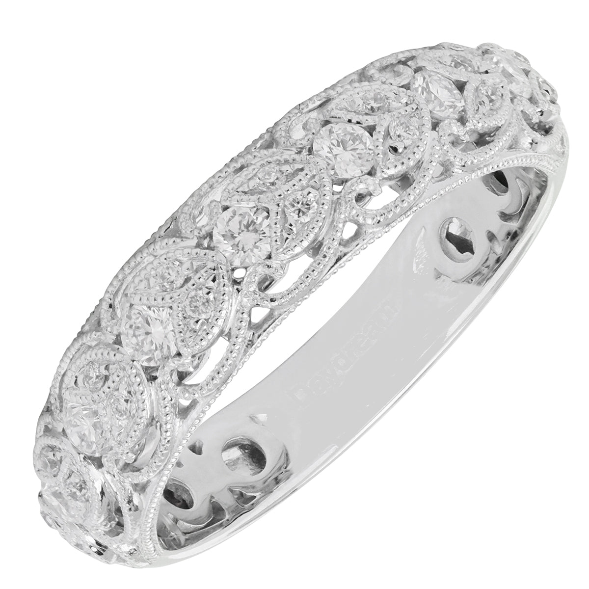 Vintage Diamond Wedding Band in Platinum (1/4ct tw)