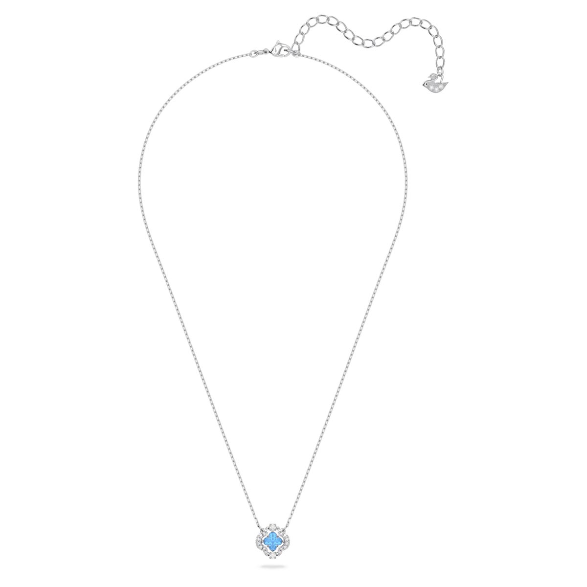 Swarovski Crystal Blue Dancing Clover Necklace