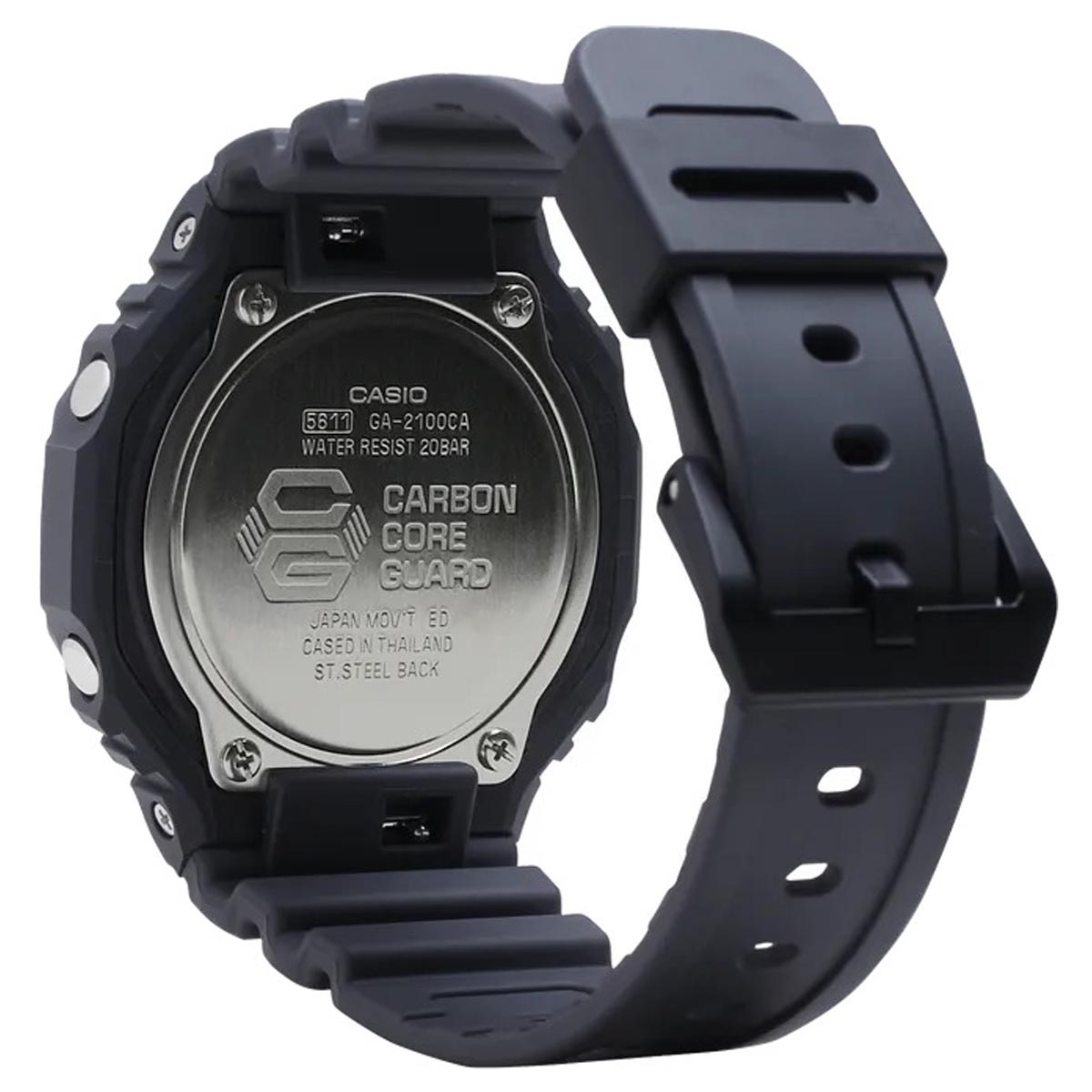 G Shock Mens Watch with Black and Grey Dial and Black Resin Strap (quartz movement)