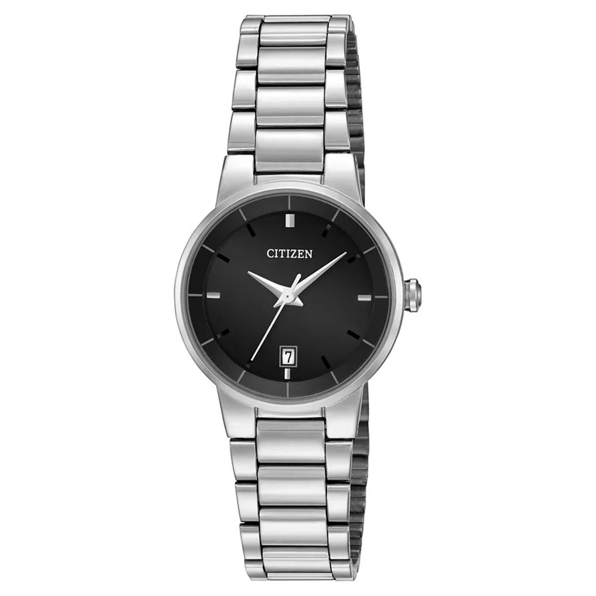 Citizen Ladies Watch With Black Dial and Stainless Steel Bracelet (quartz movement)