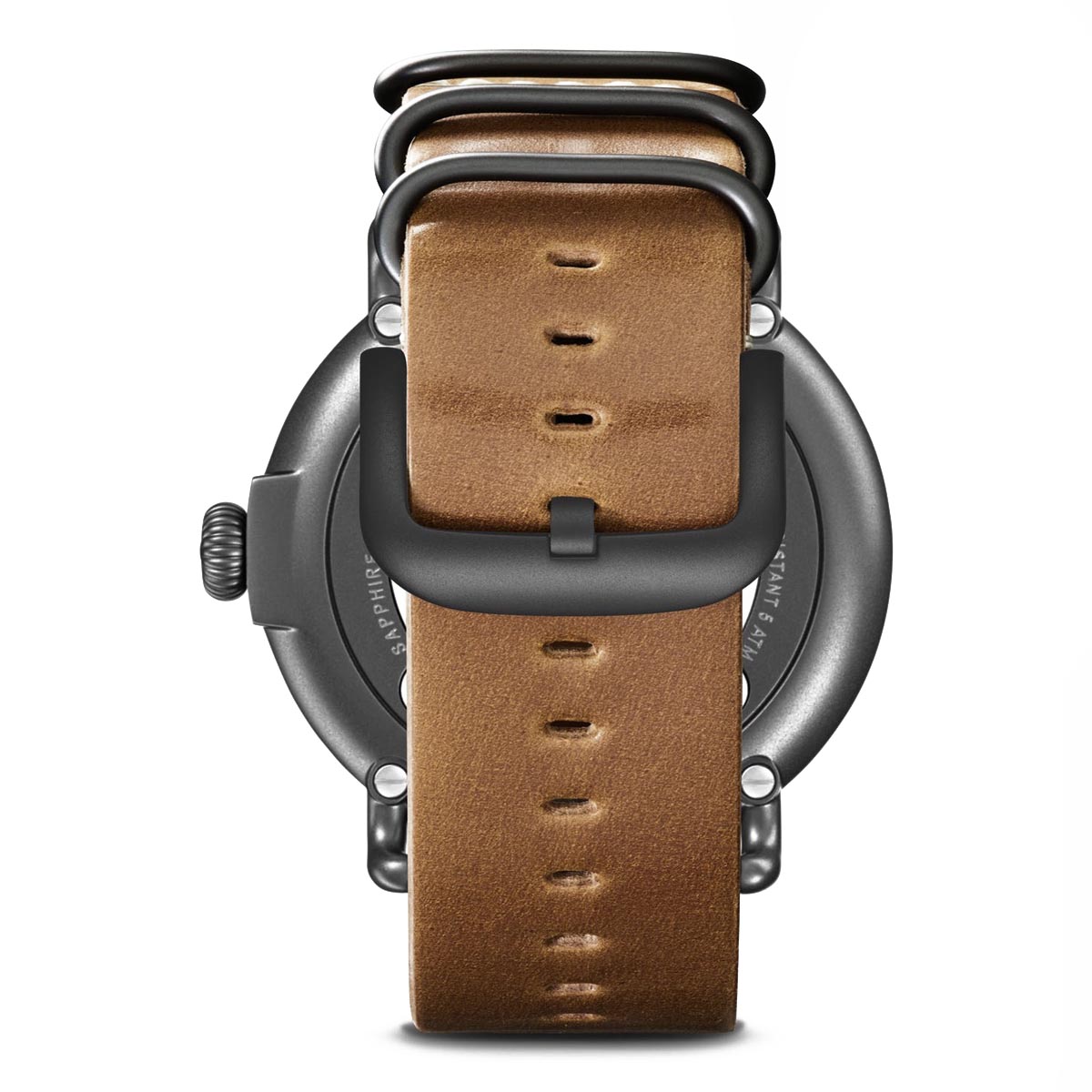 Shinola Runwell Mens Watch with Black Dial and Brown Leather Strap (quartz movement)