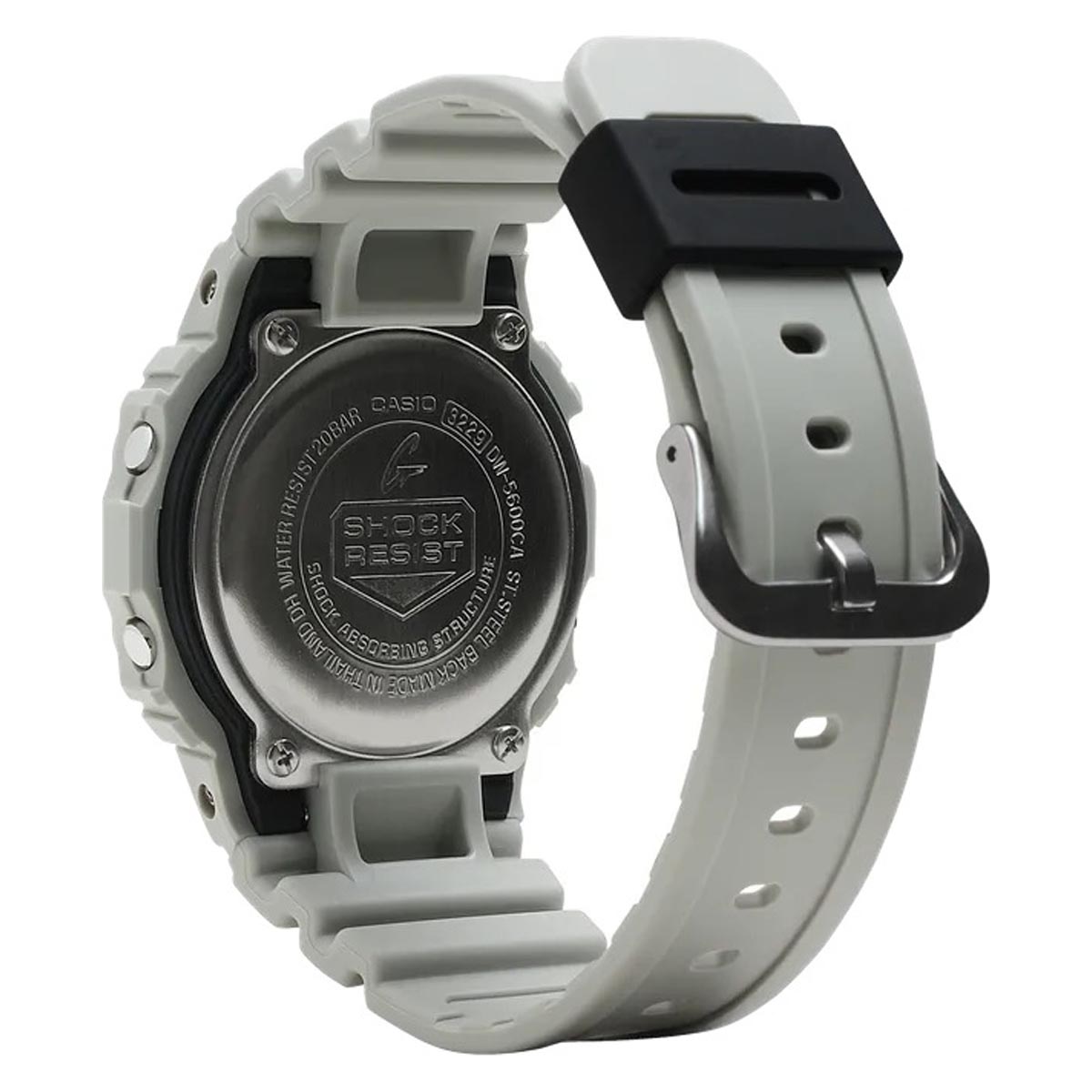 G Shock Mens Watch with Black Dial and Tan Resin Strap (quartz movement)
