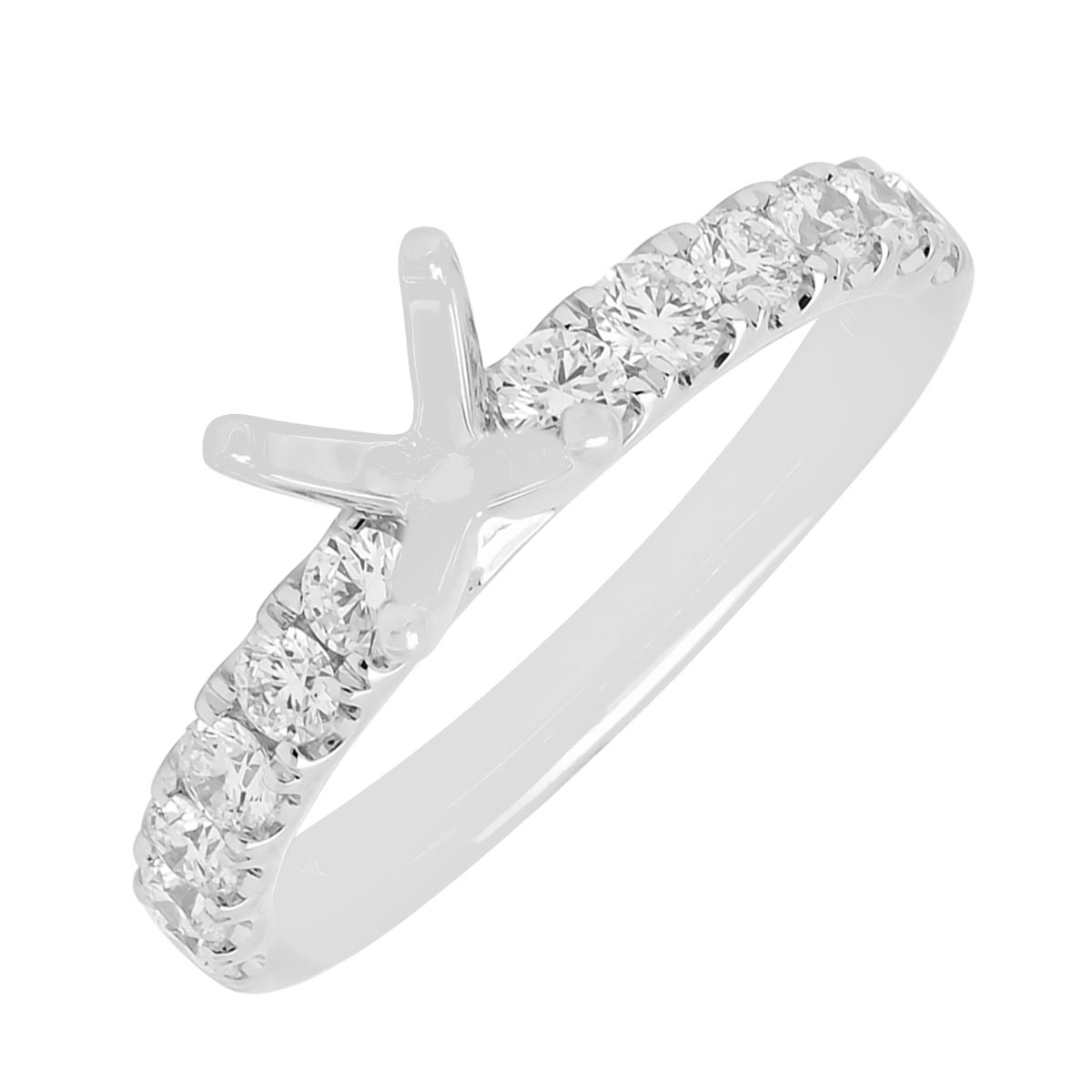 Diamond Setting in 14kt White Gold (3/4ct tw)