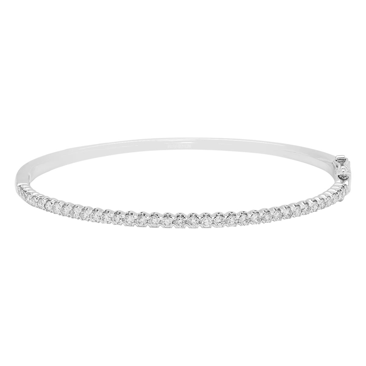 Diamond Bangle Bracelet in 14kt White Gold (1ct tw)