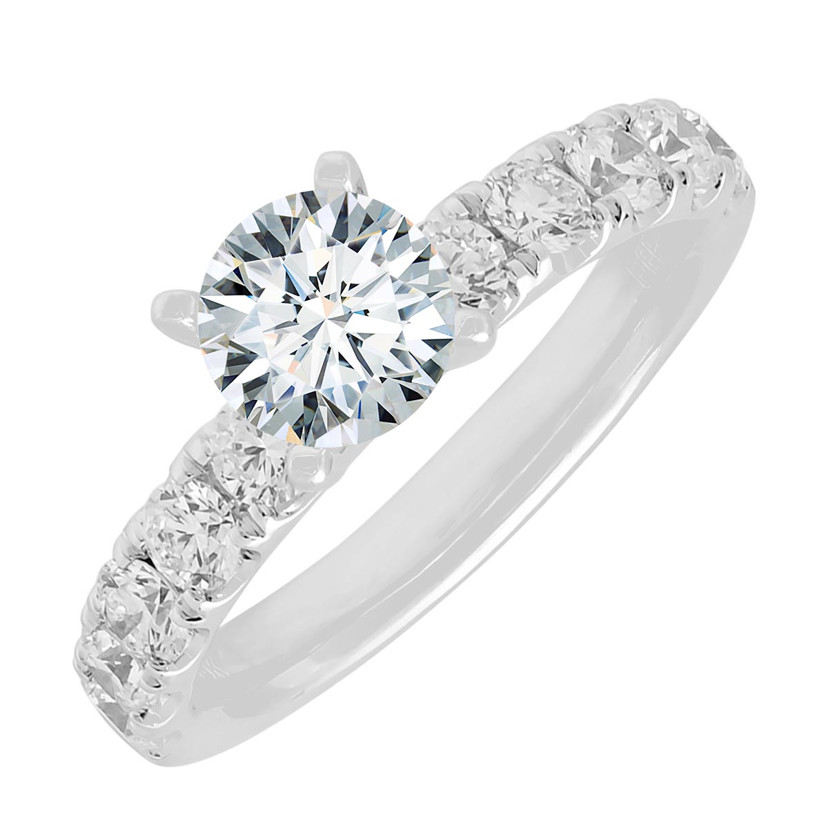 Diamond Engagement Ring Setting in 14kt White Gold (7/8ct tw)