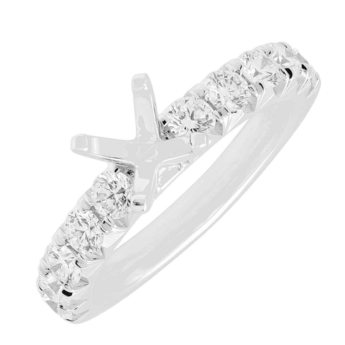 Diamond Setting in 14kt White Gold (7/8ct tw)