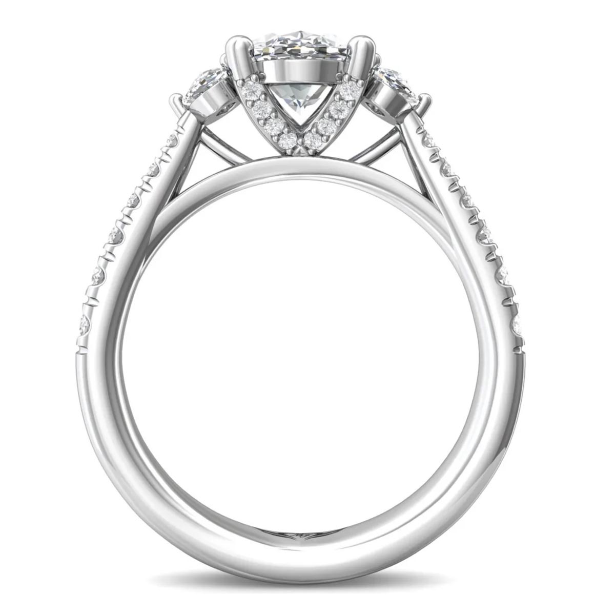 Martin Flyer Flyerfit  Oval Diamond Setting in 14kt White Gold (5/8ct tw)