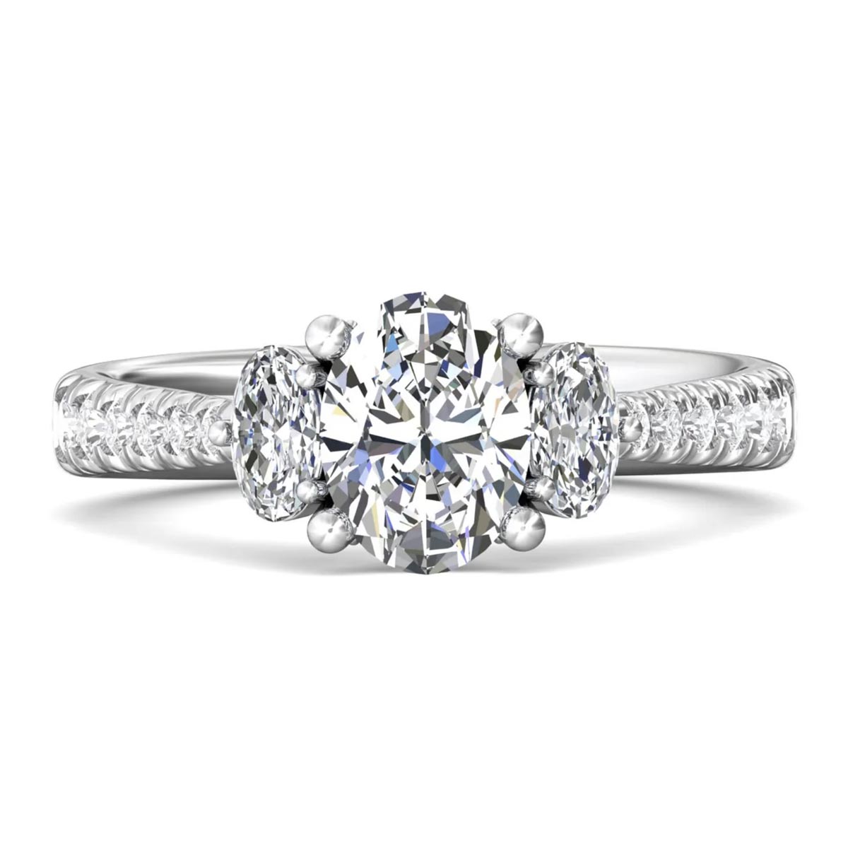 Martin Flyer Flyerfit  Oval Diamond Setting in 14kt White Gold (5/8ct tw)