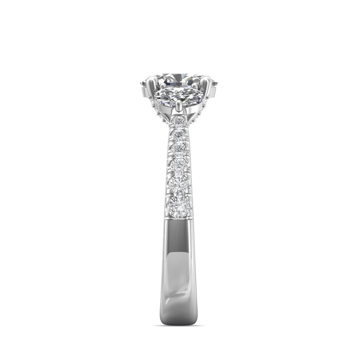 Martin Flyer Flyerfit  Oval Diamond Setting in 14kt White Gold (5/8ct tw)
