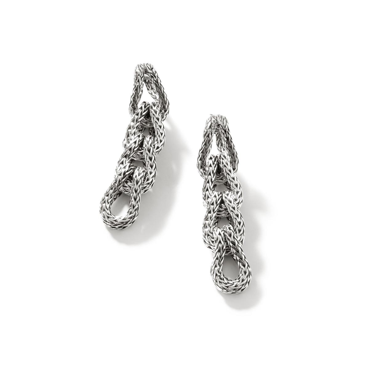 John Hardy Classic Chain Collection Asli Link Drop Earrings in Sterling Silver