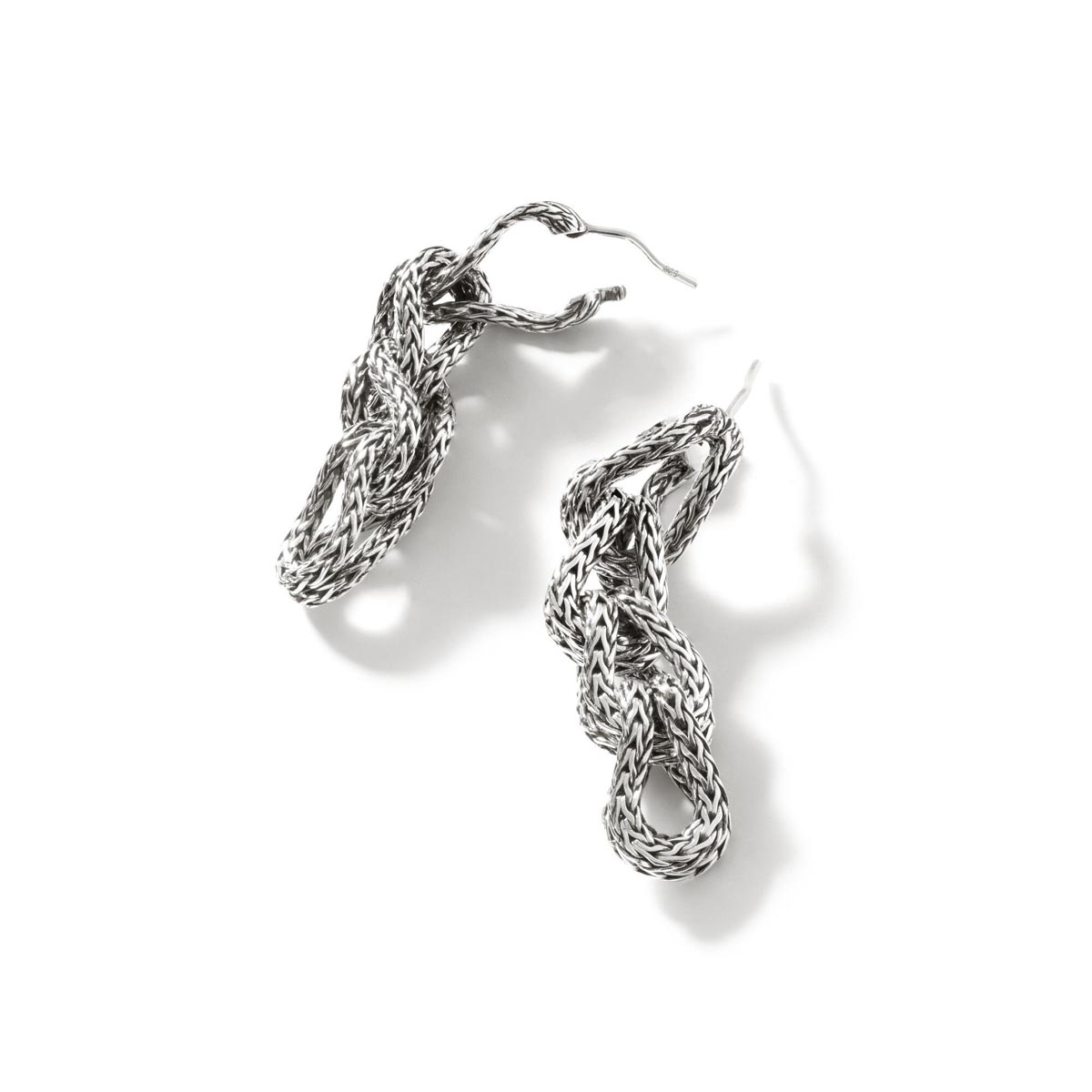 John Hardy Classic Chain Collection Asli Link Drop Earrings in Sterling Silver