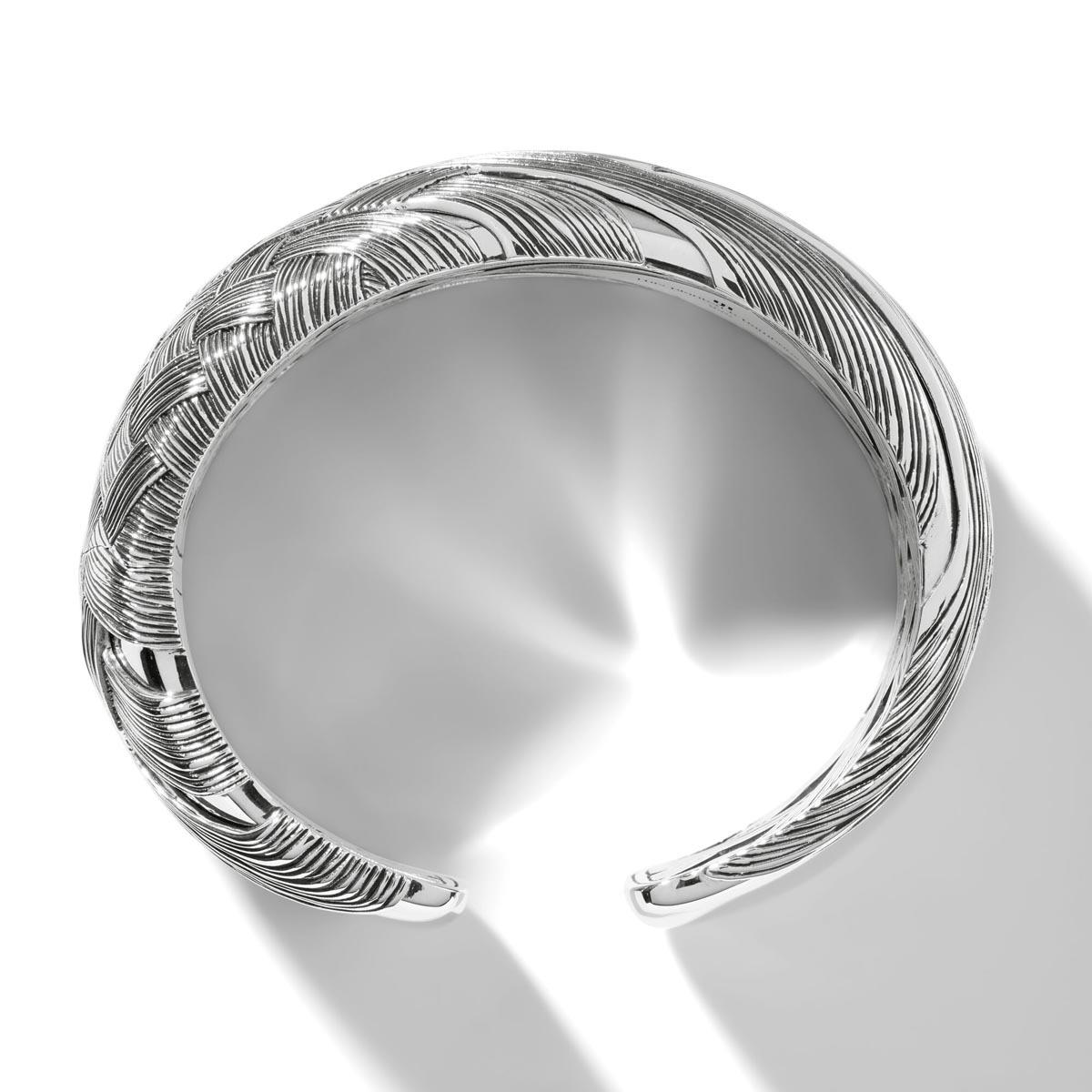 John Hardy Bamboo Collection Woven Cuff Bracelet in Sterling Silver