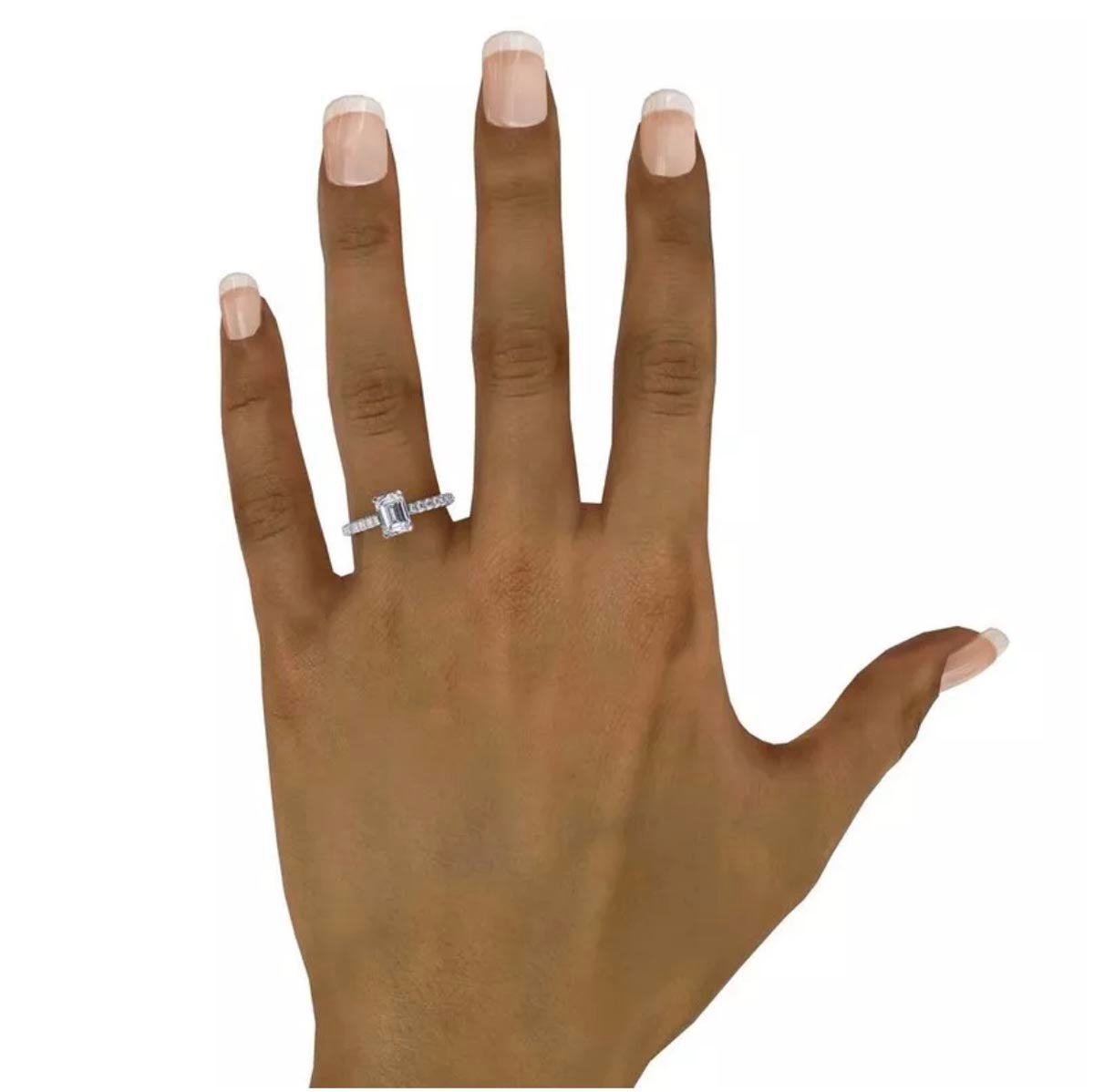Fana Radiant Cut Hidden Halo Diamond Engagement Ring Setting in 14kt White Gold (3/8ct tw)