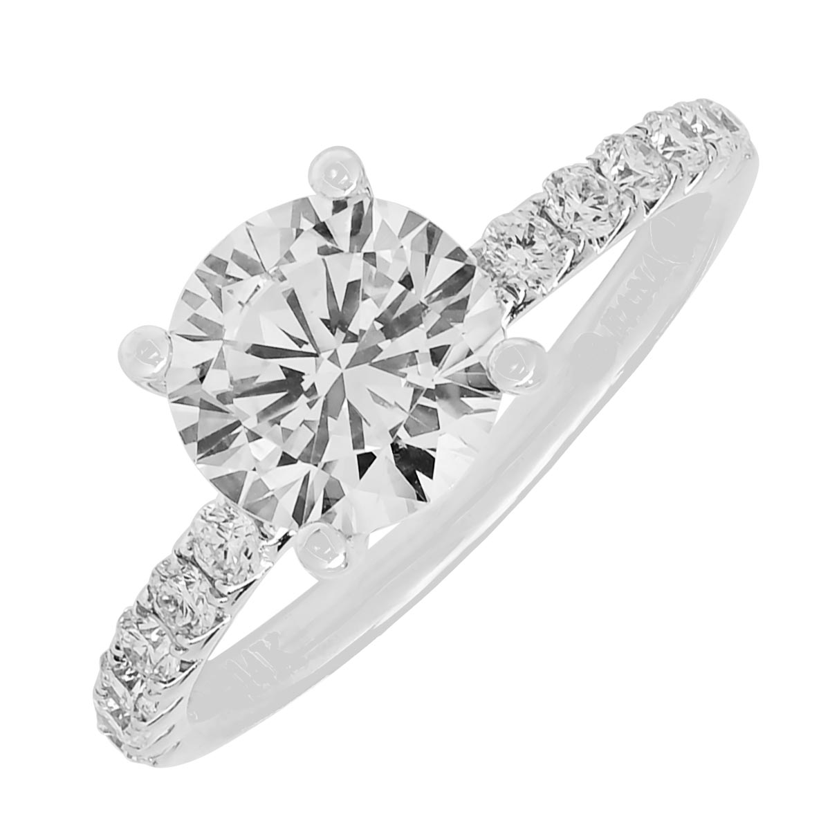 Fana Classic Hidden Halo Diamond Engagement Ring Setting in 14kt White ...