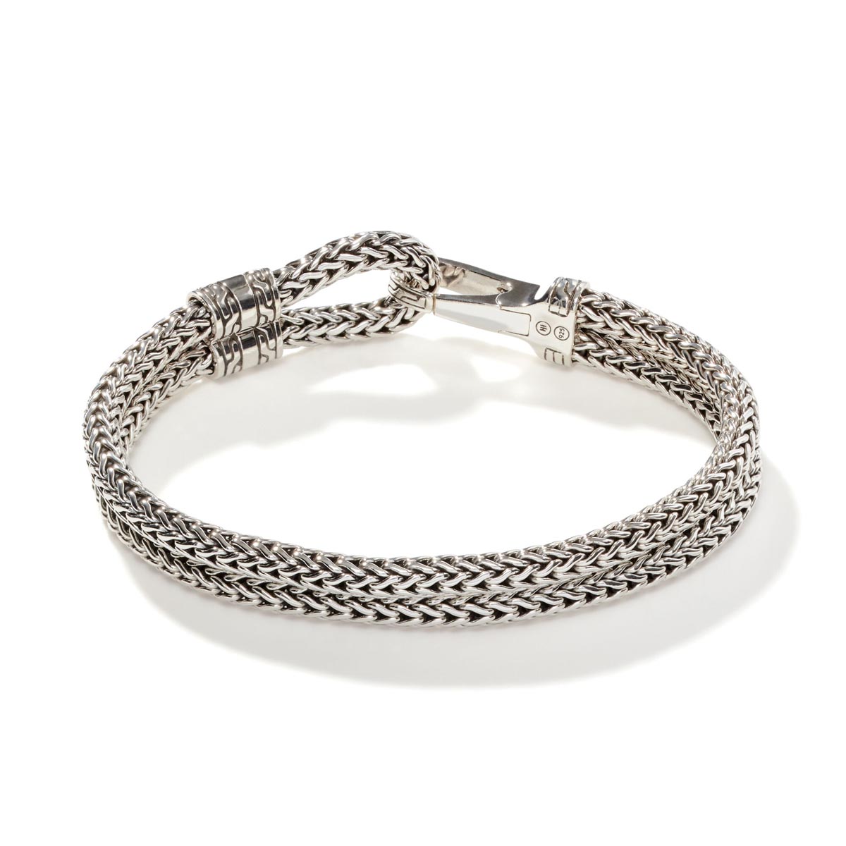 John Hardy Classic Chain Collection Mens Hook Clasp Bracelet in Sterling Silver