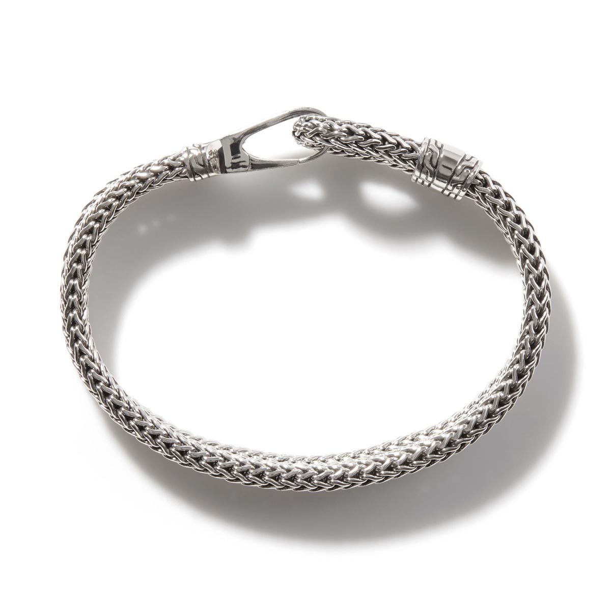 John Hardy Classic Chain Collection Mens Hook Clasp Bracelet in Sterling Silver