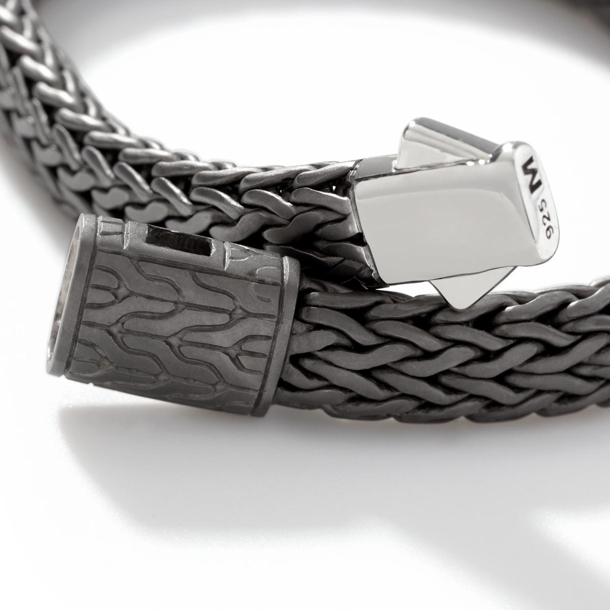 John Hardy Icon Bracelet in Sterling Silver with Matte Black Rhodium