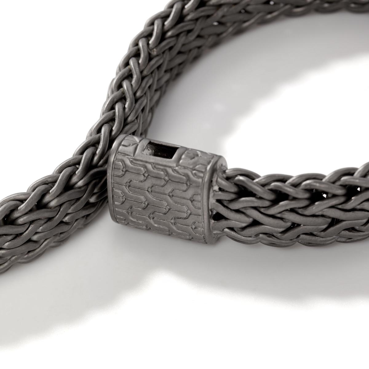 John Hardy Classic Chain Collection Bracelet in Sterling Silver with Matte Black Rhodium