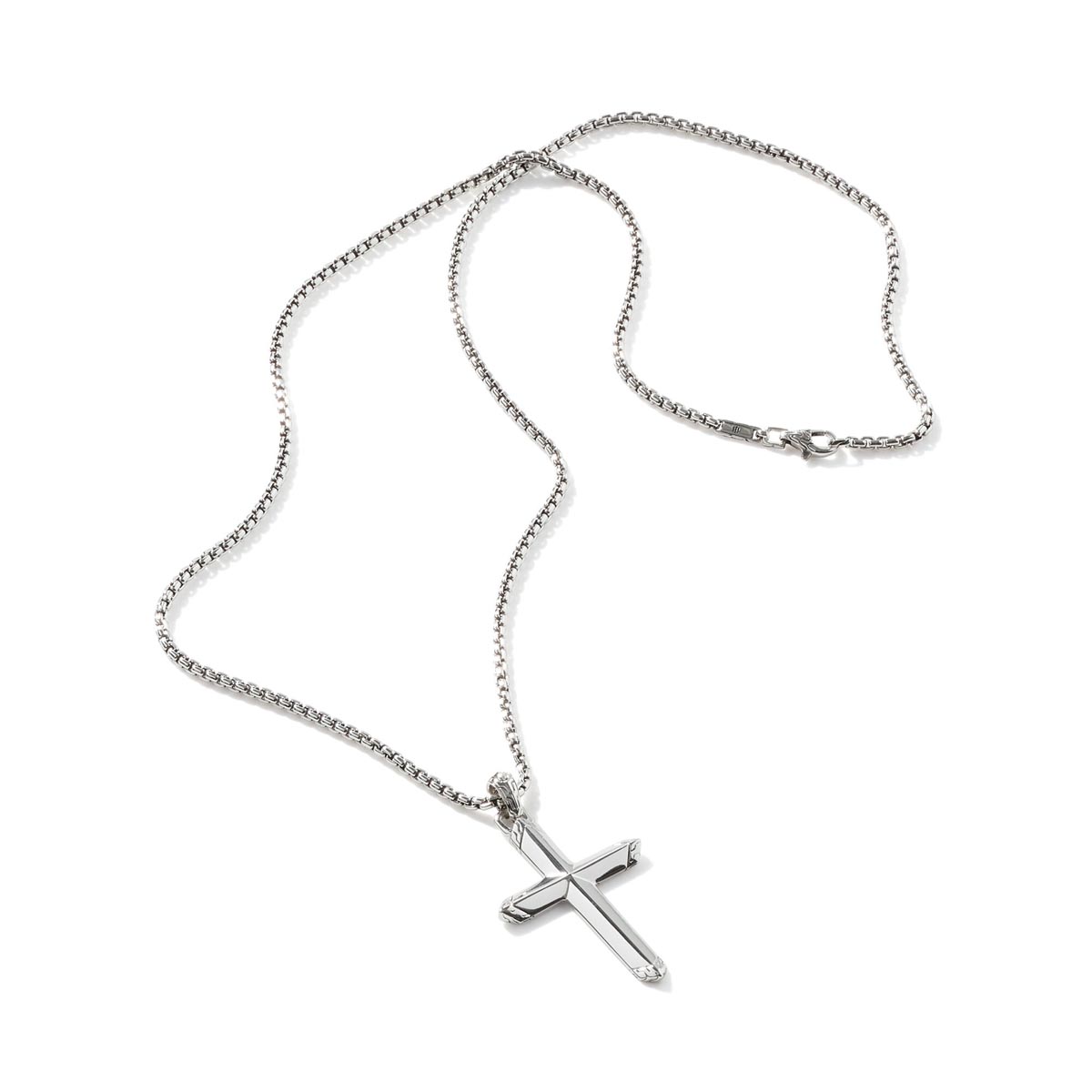 John Hardy Classic Chain Collection Mens Cross Necklace in Sterling Silver