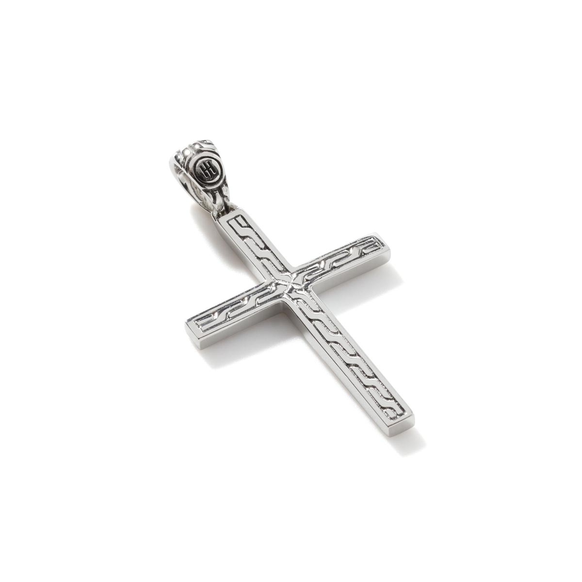 John Hardy Classic Chain Collection Mens Jawan Cross Necklace in Sterling Silver