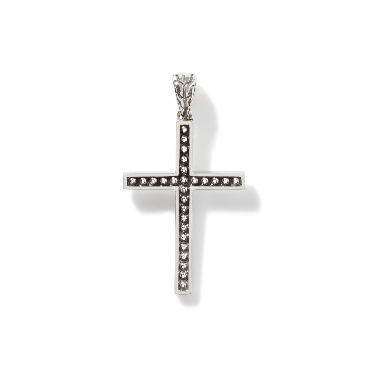 John Hardy Classic Chain Collection Mens Jawan Cross Necklace in Sterling Silver