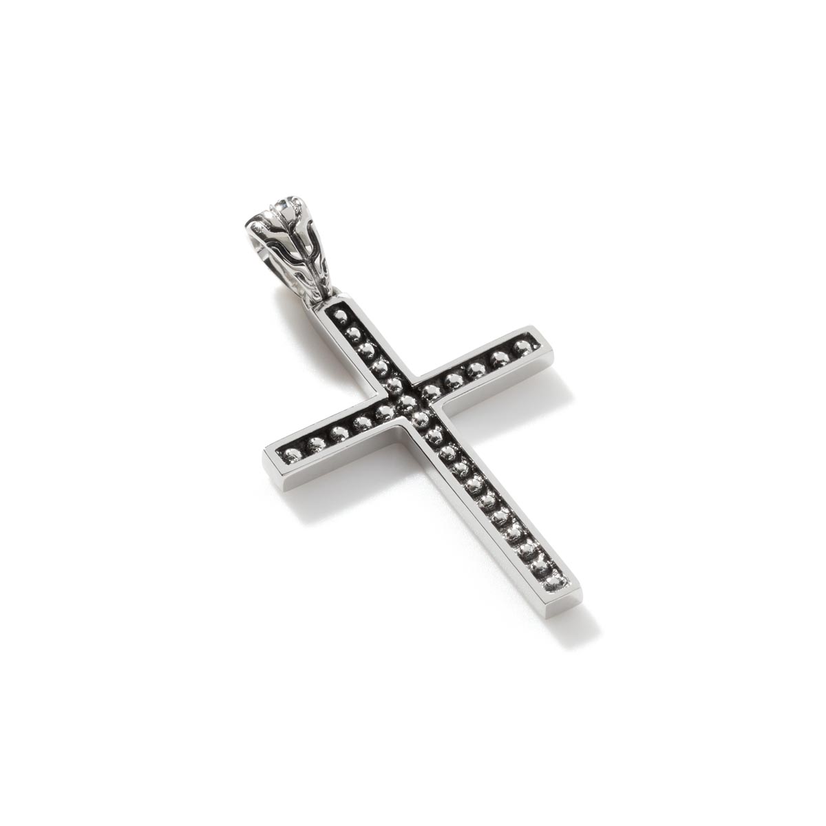 John Hardy Classic Chain Collection Mens Jawan Cross Necklace in Sterling Silver