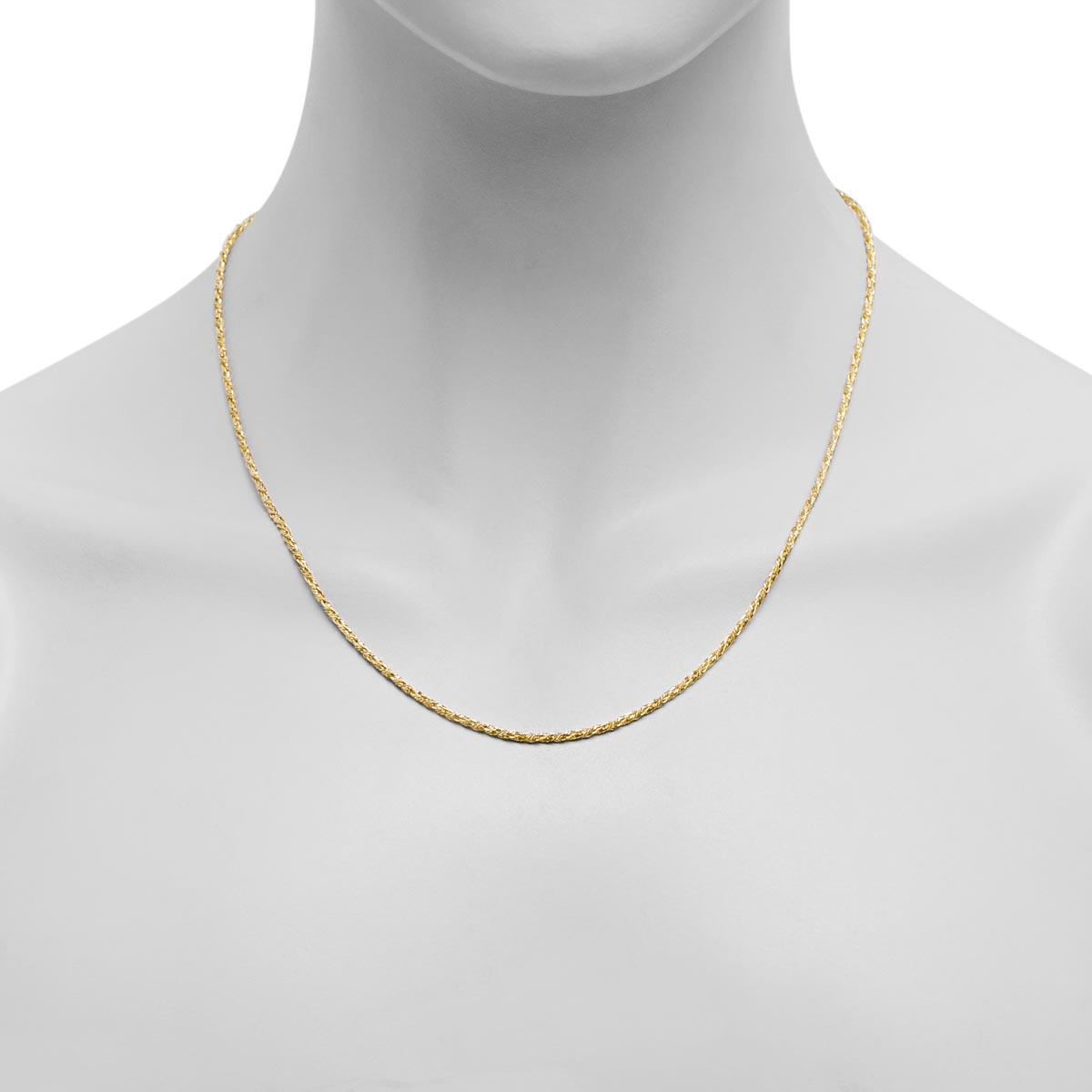 Estate Braided Wheat Chain in 18kt Yellow Gold (20 inches and 1.9mm wide)