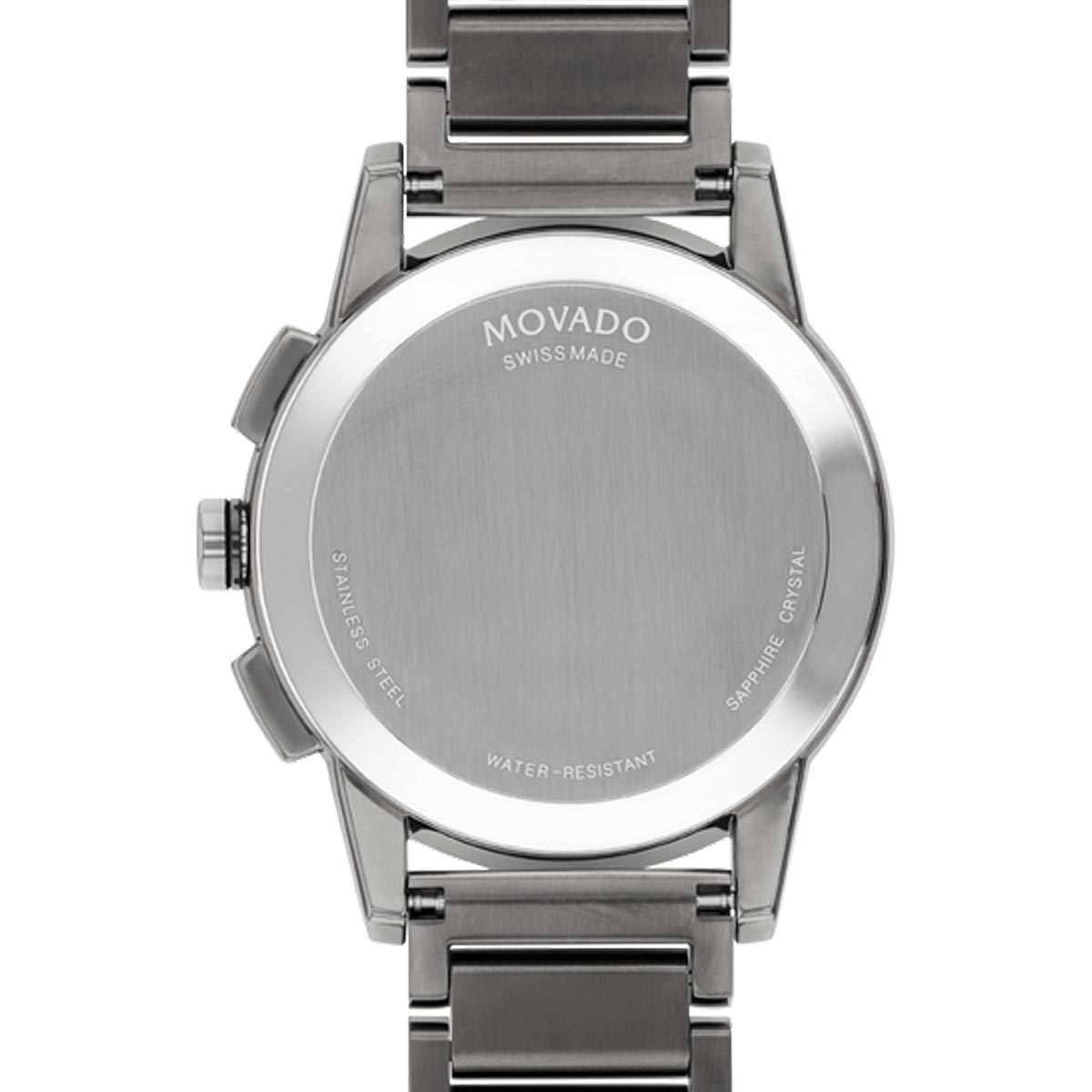 Mens Movado Museum Sport Watch with Blue Dial and Gunmetal Ion Stainless Steel Bracelet (Swiss quartz movement)