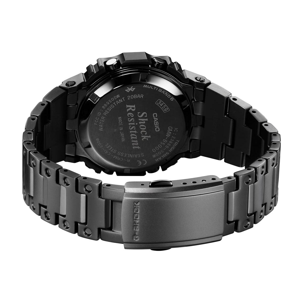 G Shock Full Metal 5000 Mens Watch with Black Dial and Black Ion Plated Bracelet (solar movement)