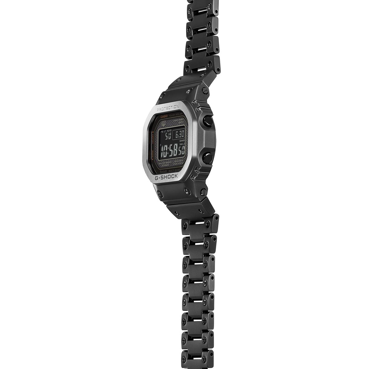 G Shock Full Metal 5000 Mens Watch with Black Dial and Black Ion Plated Bracelet (solar movement)