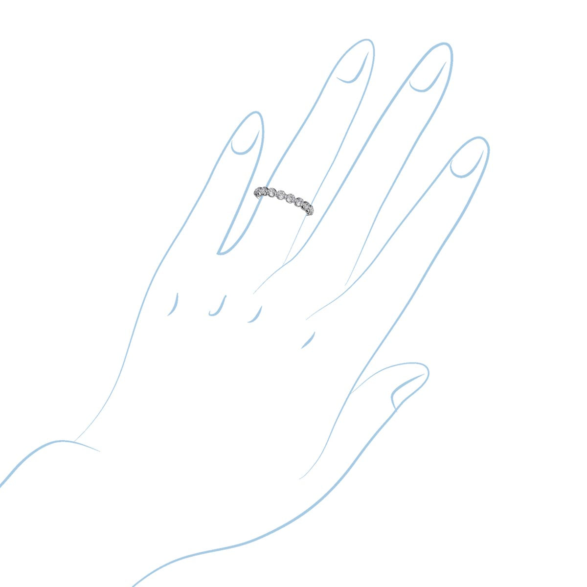 Fana Single Prong Set Diamond Anniversary Band in 14kt White Gold (5/8ct tw)