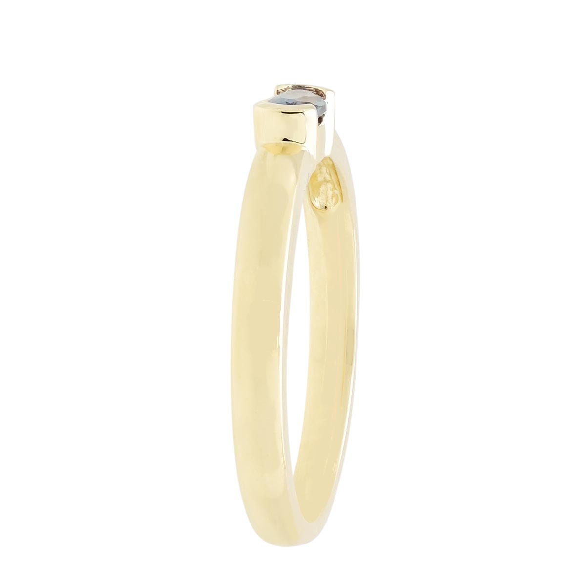 Created Alexandrite Ring in 14kt Yellow Gold