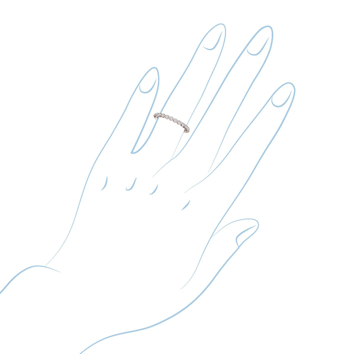 Fana Single Prong Set Diamond Anniversary Band in 14kt Rose Gold (1/4ct tw)