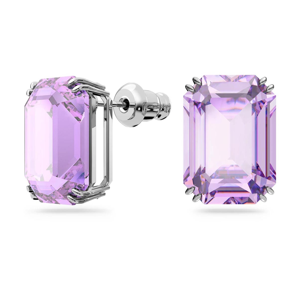 Swarovski Crystal Purple Millenia Stud Earrings
