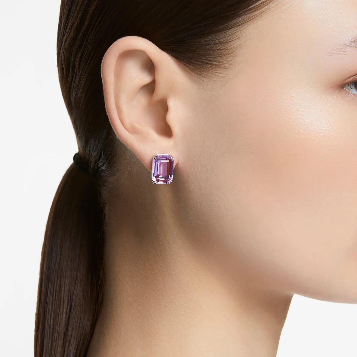 Swarovski Crystal Purple Millenia Stud Earrings
