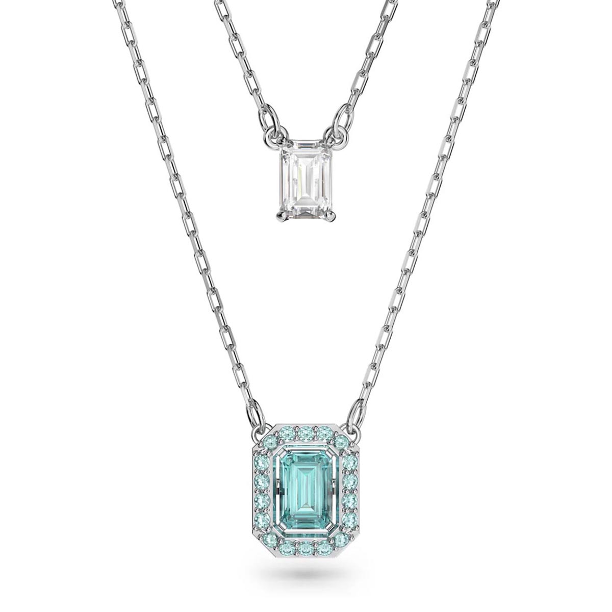 Swarovski Crystal Blue Millenia Layered Necklace