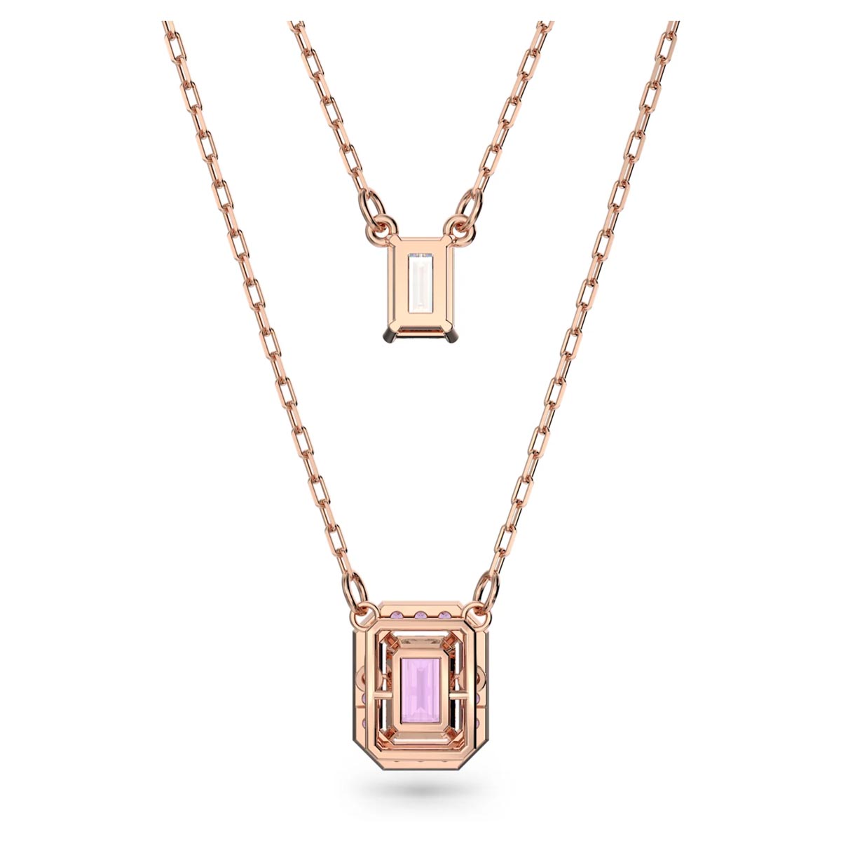 Swarovski Crystal Pink Millenia Layered Necklace