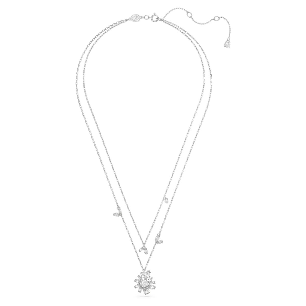 Swarovski Crystal Gema Flower Layered Necklace