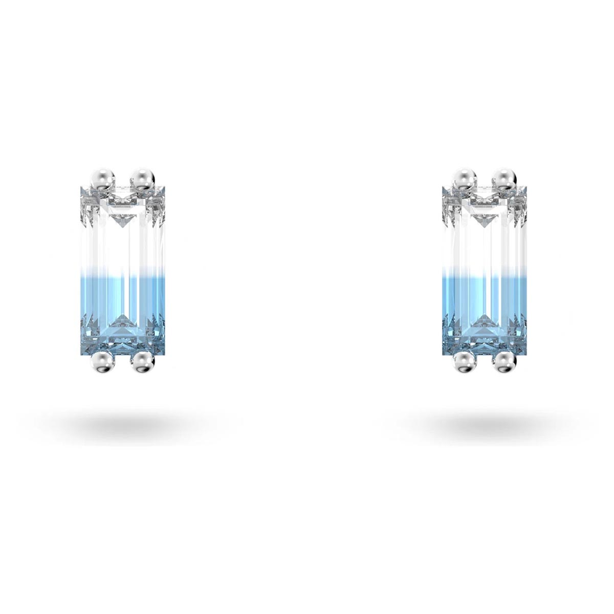 Swarovski Crystal Blue and White Stilla Stud Earrings